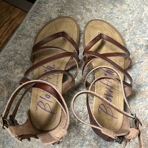 Brown gladiator sandals